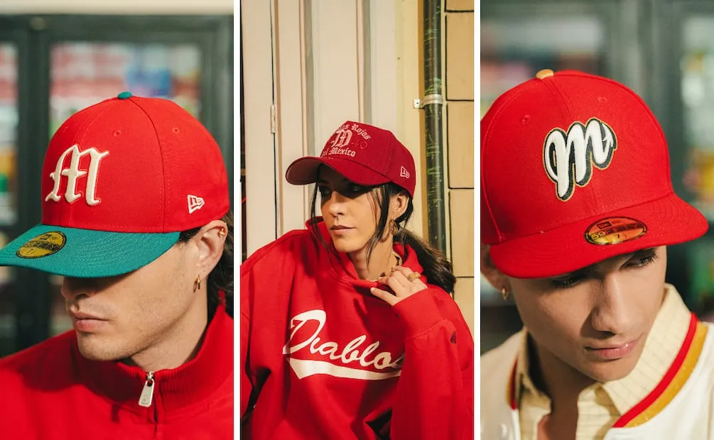 Gorras, sudaderas, jerseys, chamarras y más para la Colección 2026 de lo Diablos Rojos. Foto: Cortesía New Era