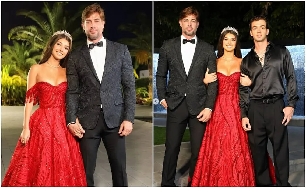 Kailey Alexandra con su padre William Levy y con su hermano Christopher Alexander.