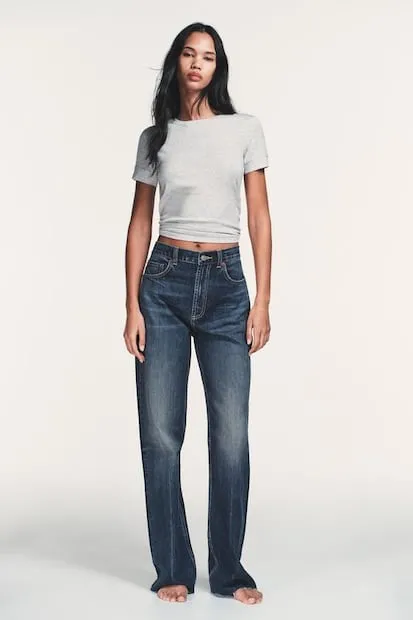 TRF Wide Leg Tiro Alto. Foto: Zara