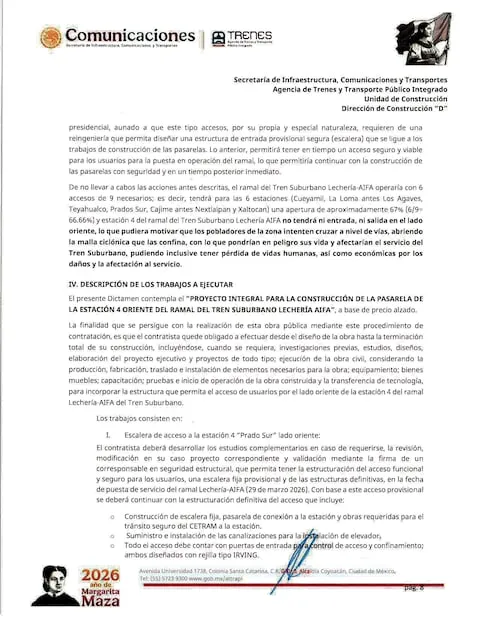 Rumbo a conclusión de trabajos.