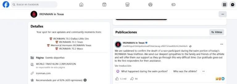 ¡Tragedia en el agua! Un atleta muere ahogado en el Ironman de Texas