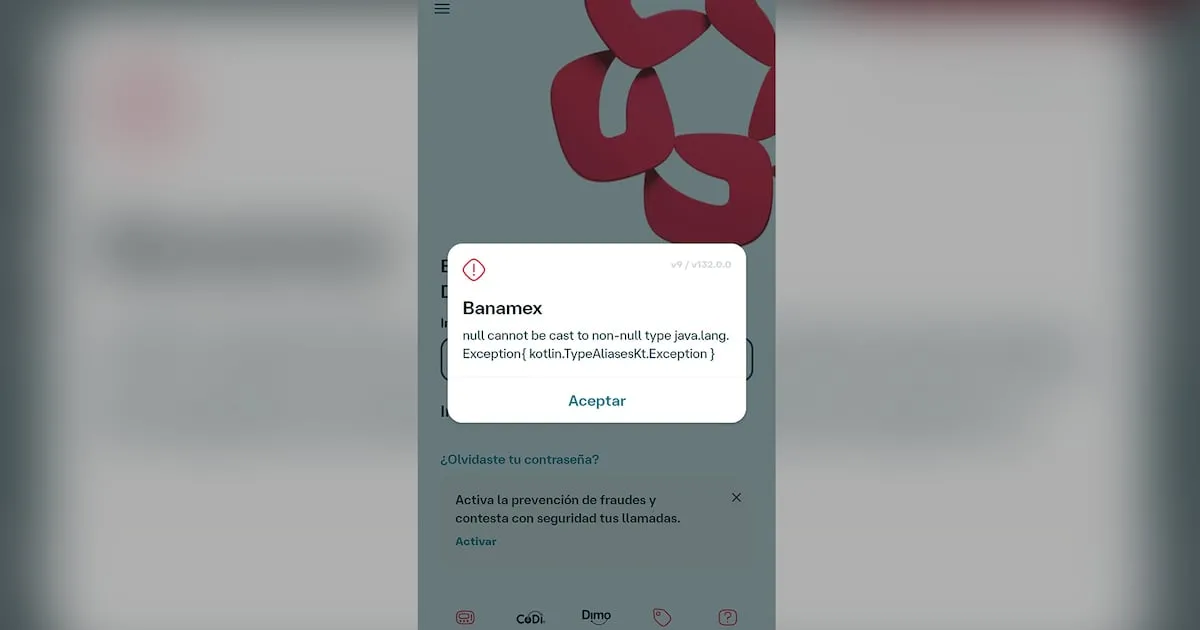 App de Banamex se cae en plena quincena: Usuarios no pueden acceder a sus cuentas