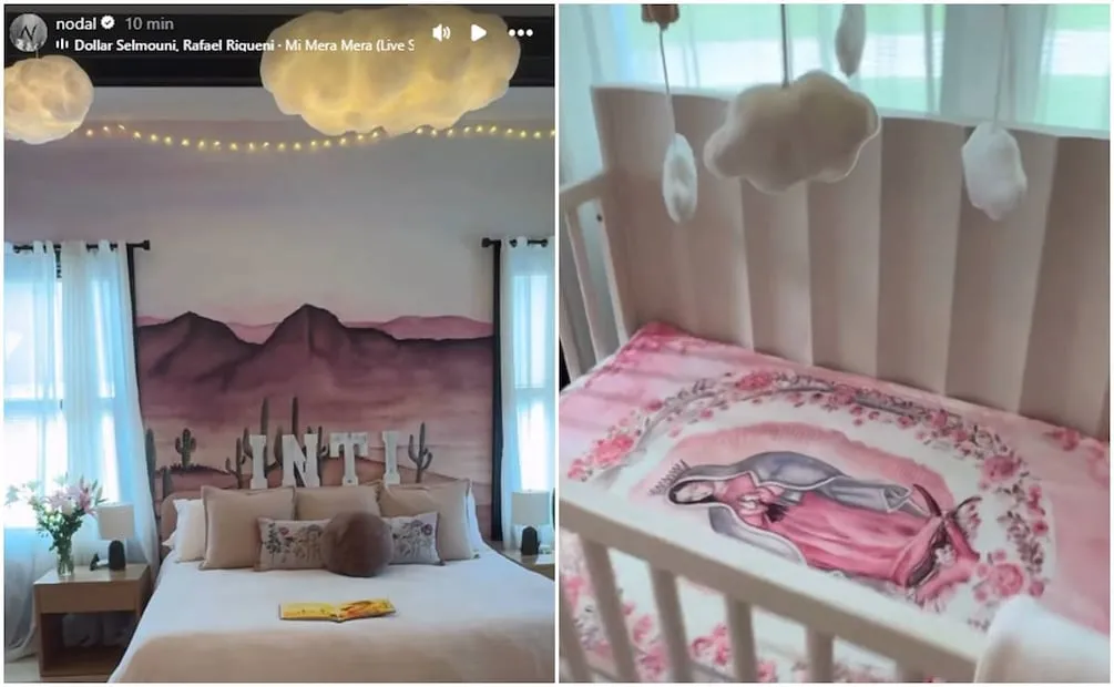 Christian Nodal muestra la habitación de su hija Inti.