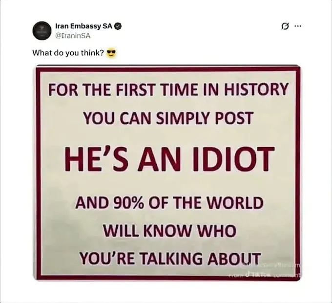 Uno de los mensajes tacha al mandatario estadounidense de “idiota”, e insiste en que Irán nunca se rendirá.