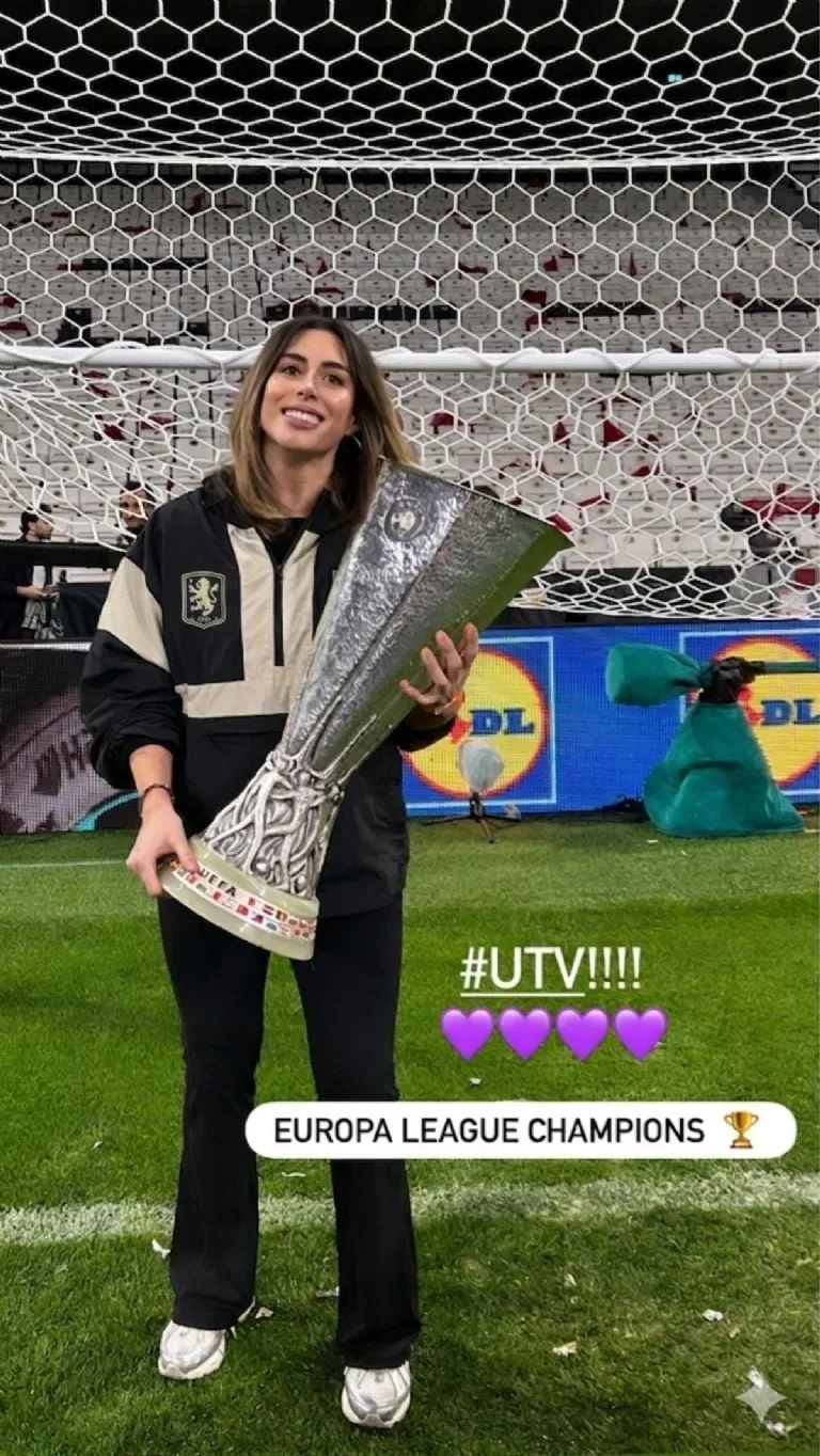 ¡En la élite mundial! La mexicana Elisa Ceñal es la nutrióloga del Aston Villa, equipo que ganó la Europa League