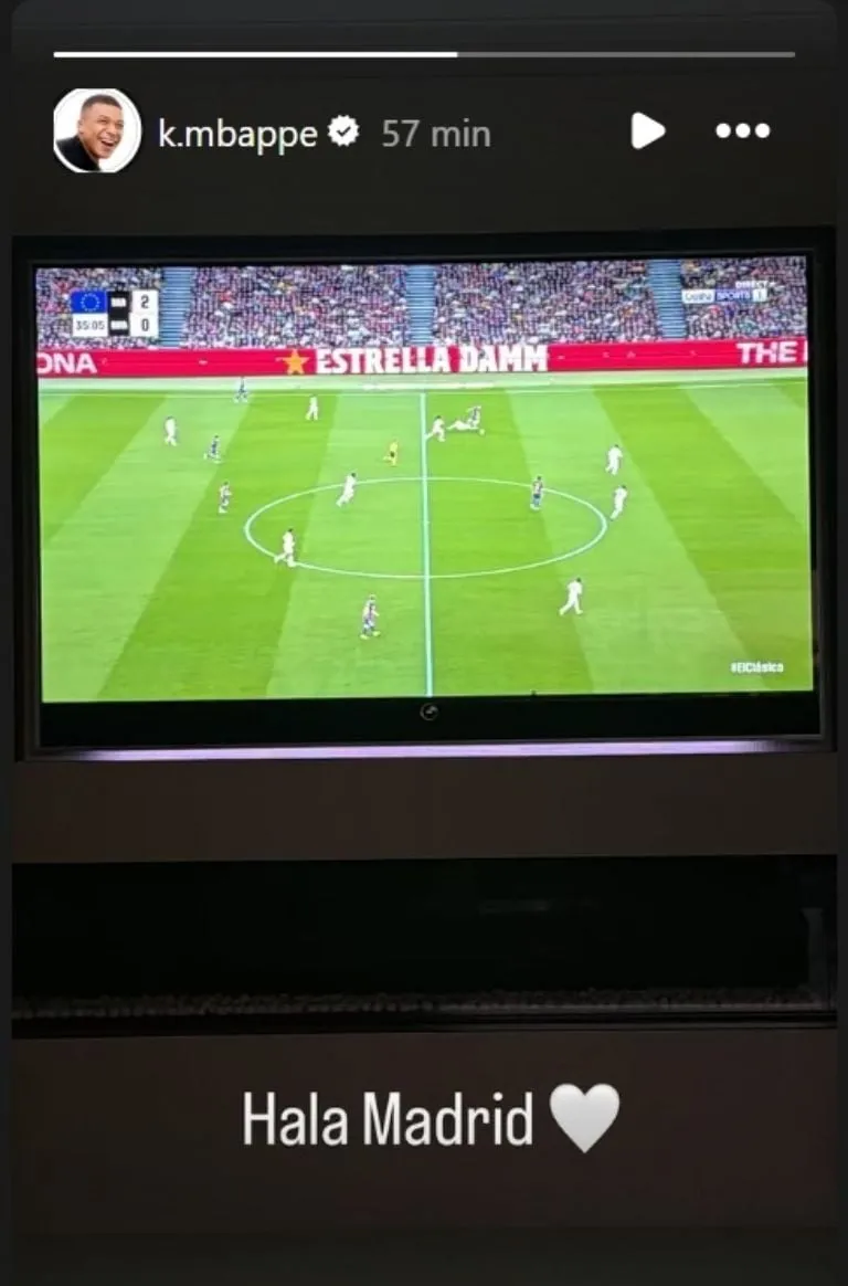 Mbappé es blanco de críticas por trasnochar antes del Clásico y enviar mensaje de aliento al Real Madrid desde su sillón