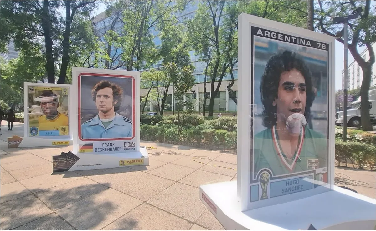 Panini inauguró exposición de Estampas Monumentales en Paseo de la Reforma rumbo al Mundial 2026
