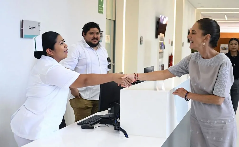 La presidenta Claudia Sheinbaum Pardo inauguró el Hospital General Dr. Agustín O'Horán en Yucatán (17/05/2026). Foto: Especial