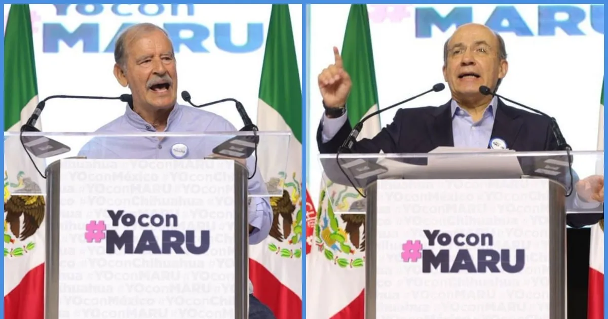 (VIDEOS) Fox y Calderón con Maru Campos: Expresidentes aparecen en evento de la gobernadora de Chihuahua