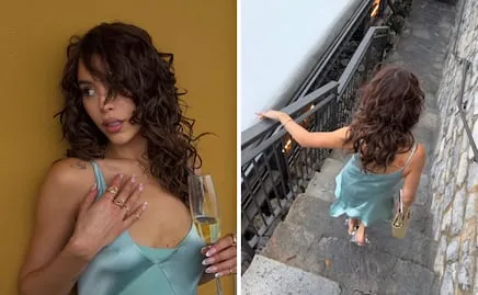 Los vestidos satinados de Danna que son perfectos para una ocasión especial