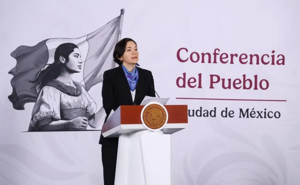 Marcela Figueroa, titular del Secretariado Ejecutivo del Sistema Nacional de Seguridad Pública durante la conferencia de prensa de la presidenta Claudia Sheinbaum (16/06/2026). Foto: Karla Guerrero / EL UNIVERSAL