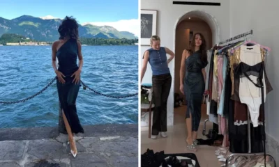 Los vestidos satinados de Danna que son perfectos para una ocasión especial