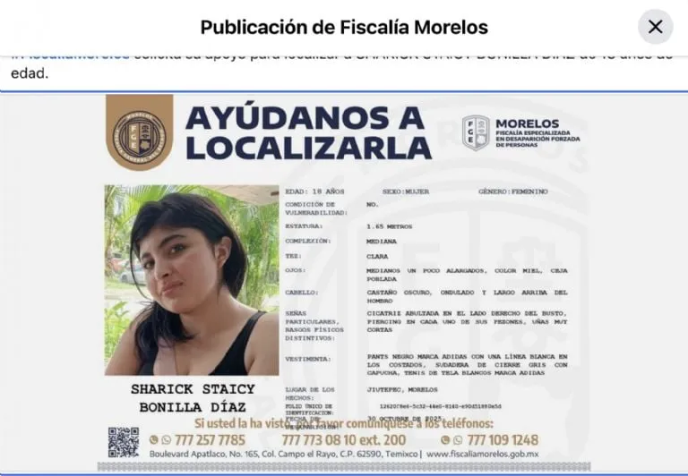 Protestan en Morelos por la joven colombiana Sharick Stacy a siete meses de su desaparición