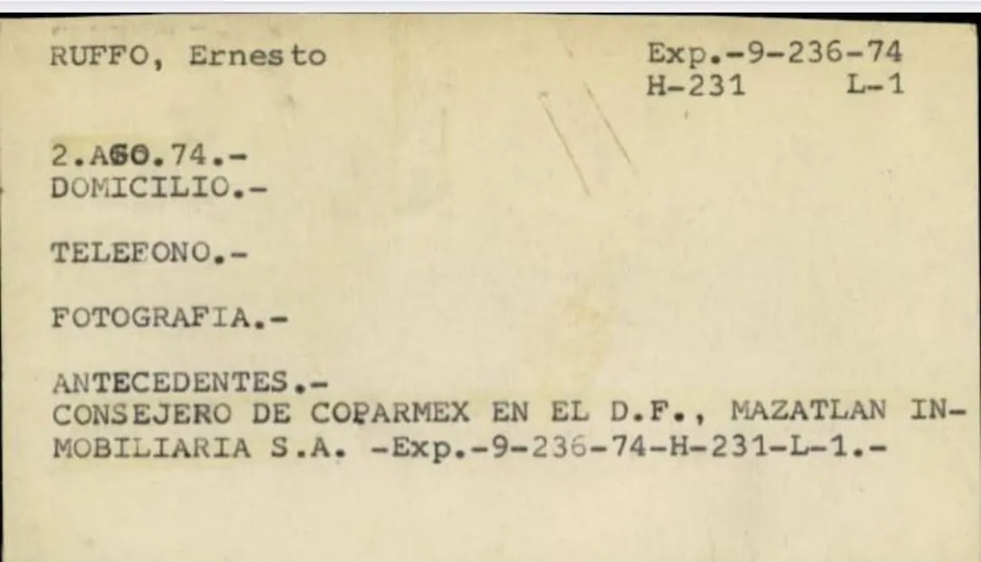 15 años antes de ser gobernador, la Dirección Federal de Seguridad ya espiaba a Ernesto Ruffo Appel. Foto: Especial