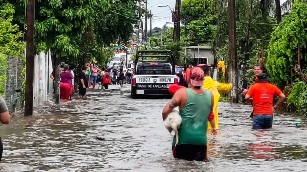 Aumenta número de damnificados en Veracruz por las lluvias; intensifican ayuda con Plan D-N-III