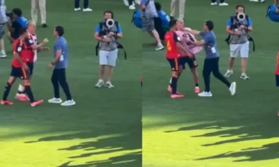Auxiliar argentino que golpeó a Dani Olmo explica su agresión: "Fue una reacción a un dicho"