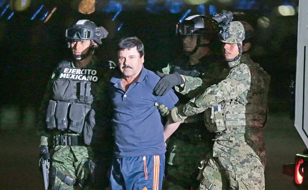 Joaquín Guzmán Loera, alias “El Chapo”, fue recapturado el 8 de enero de 2016, seis meses después de haberse fugado del penal de alta seguridad El Altiplano. Foto: Luis Cortés/ EL UNIVERSAL