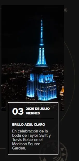 La boda de Taylor Swift y Travis Kelce ilumina Nueva York: el Empire State Building se suma a la celebración