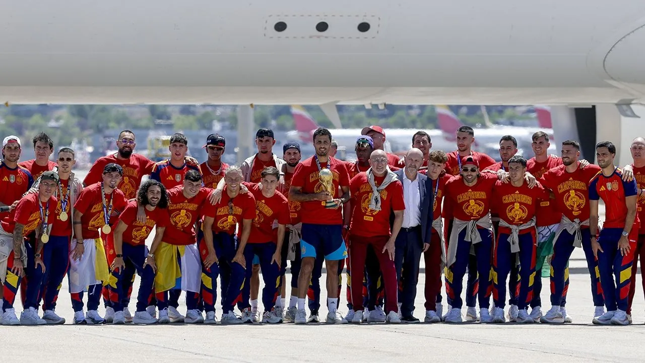 La selección española llega a Madrid y se alista para los festejos tras conquistar la Copa del Mundo