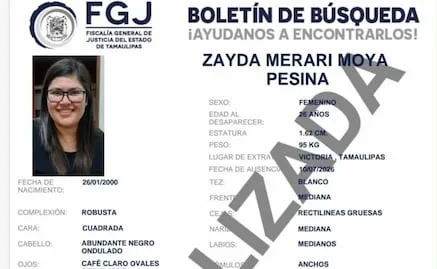 Tras cinco días desaparecida, localizan con vida a Zayra Merari en Ciudad Victoria; Fiscalía mantiene investigación