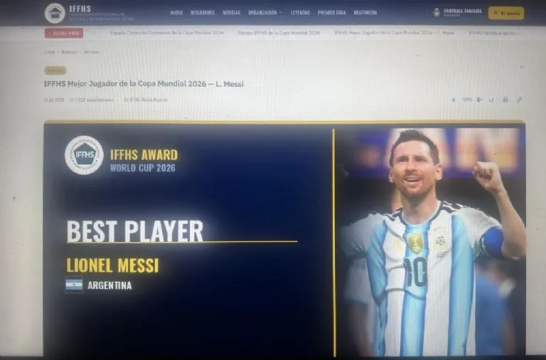 Messi levanta polémica al ser elegido por la IFFHS como el Mejor Jugador del Mundial 2026: "El veredicto es inequívoco"