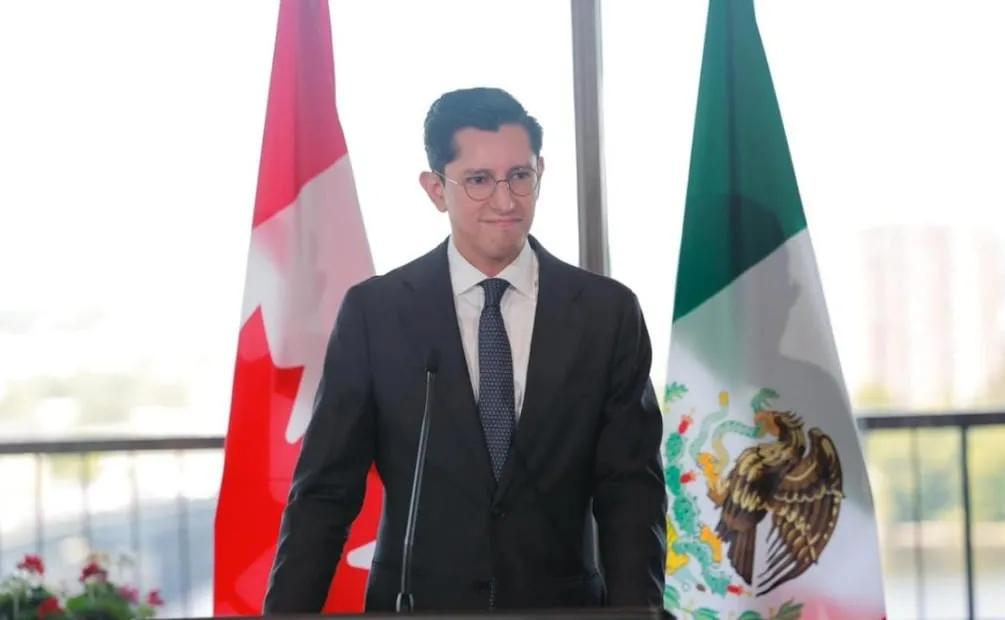 Roberto Velasco, titular de la SRE, durante  reunión con la ministra de Asuntos Exteriores de Canadá, Anita Anand (17/07/2026). Foto: Especial
