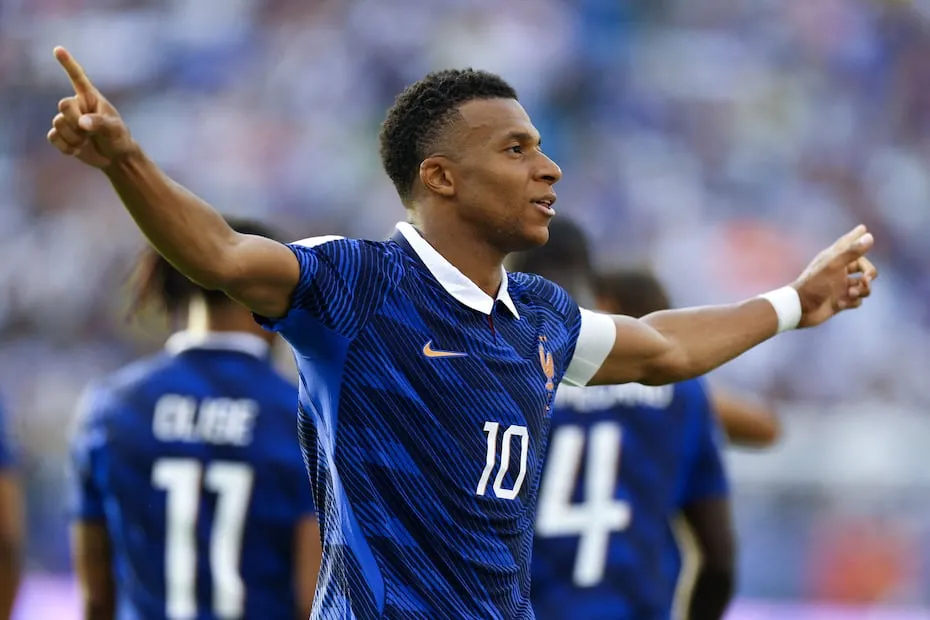 Kylian Mbappé en festejo de gol con la selección de Francia, durante el Mundial de 2026 - Foto: AFP