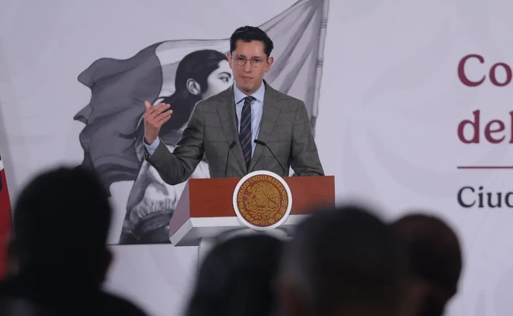 Roberto Velasco, titular de la Secretaría de Relaciones Exteriores (SRE) en la conferencia matutina de la presidenta Claudia Sheinbaum Pardo (09/07/2026). Foto: Gabriel Pano / EL UNIVERSAL