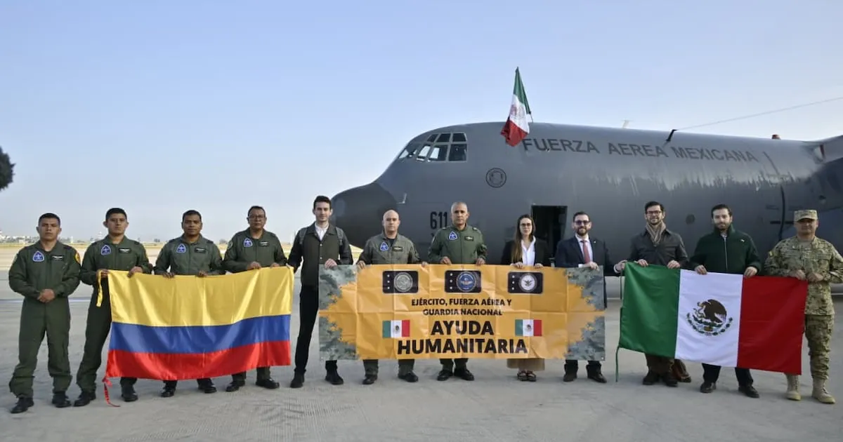 México envía ayuda humanitaria a Colombia tras afectaciones por sismo magnitud 7.4