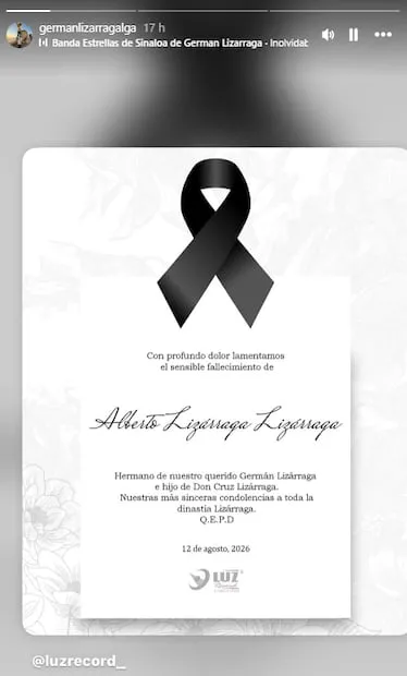 Muere Alberto "Betón" Lizárraga, hijo de don Cruz Lizárraga y hermano de Germán; así lo despiden