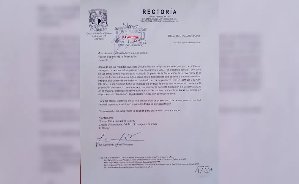 EL rector de la UNAM solicitó la intervención de la Auditoría Superior de la Federación. | Foto: Especial.