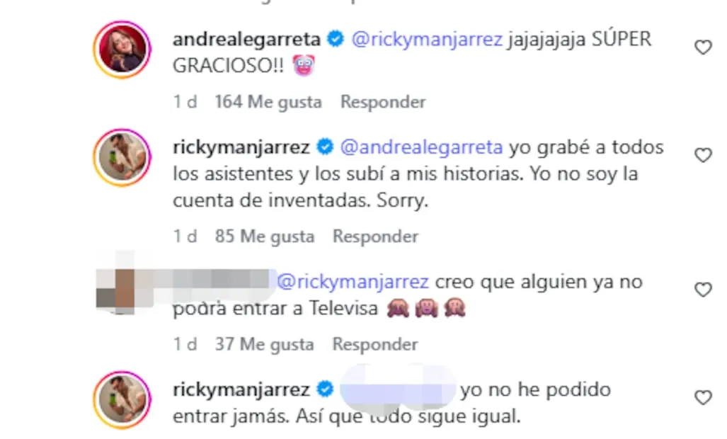 Andrea Legarreta responde a comentario que Ricardo Manjarrez hizo sobre la forma en que su hija Mía posa.
Foto: Instagram