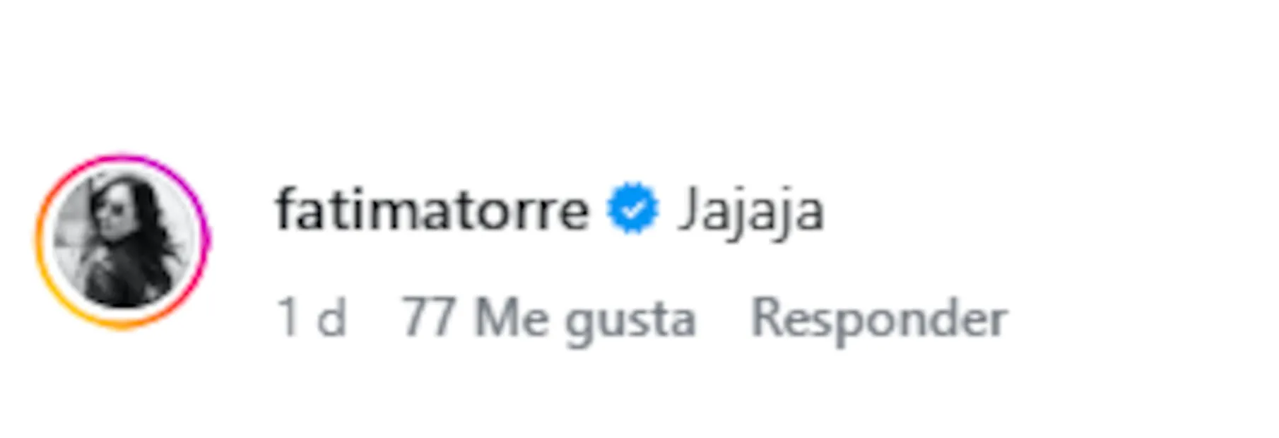 Fátima Torre llamó la atención por escribir "jajaja" en video donde Mía Rubín posa frente a cámaras.
Foto: Instagram