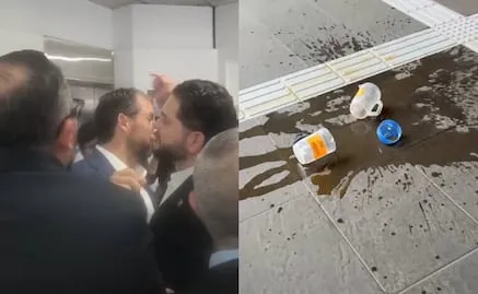 Diputado Gutiérrez Mancilla increpa a Álvarez Máynez; le grita "asesino" por agua contaminada en Jalisco