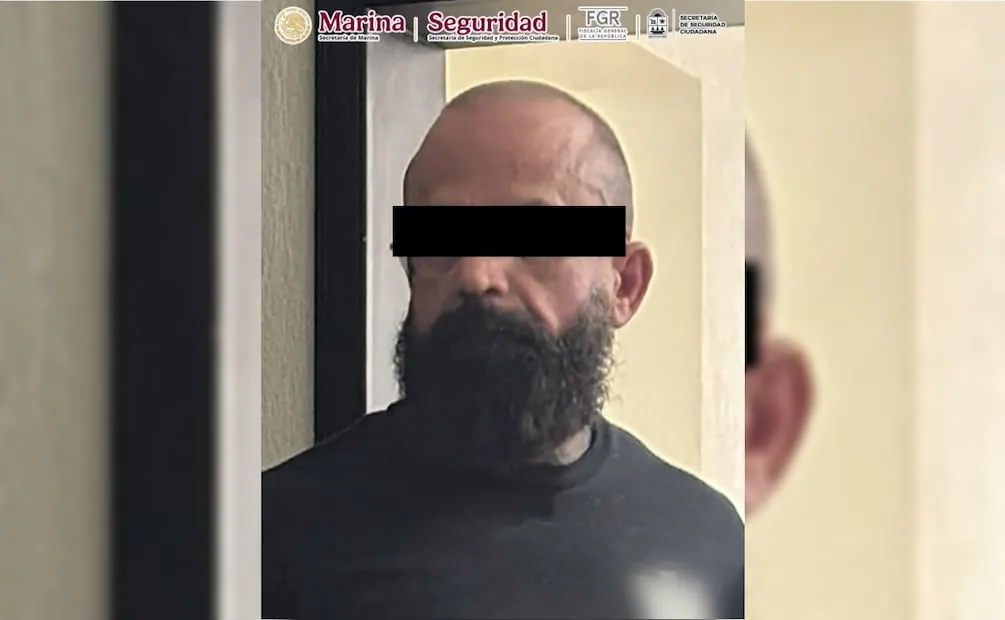 Robert Skoja "Rob", líder de la agrupación criminal "Los Hells Angels", arrestado en Cancún, Quintana Roo. Foto: X @GabSeguridadMX