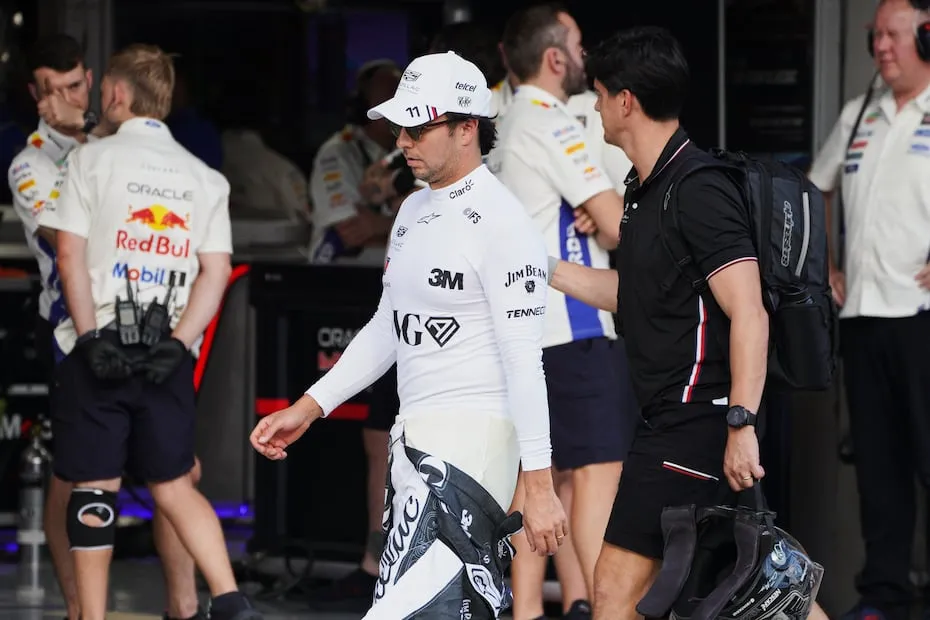 Checo Pérez después de la clasificación del GP de Estados Unidos 2026 / Foto: AP