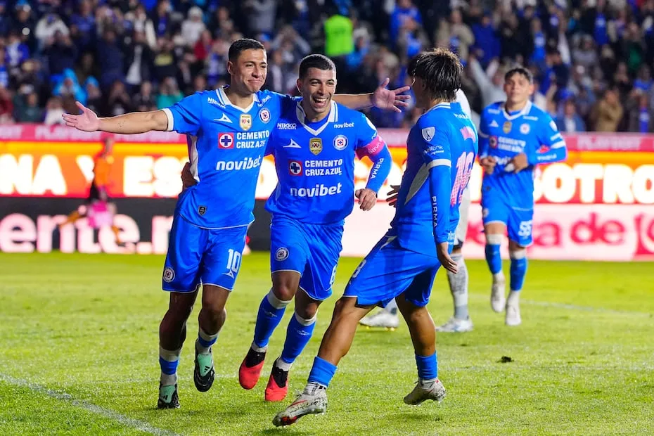 Cruz Azul en festejo de gol, durante la fase regular del torneo Apertura 2026 - Foto: Imago7