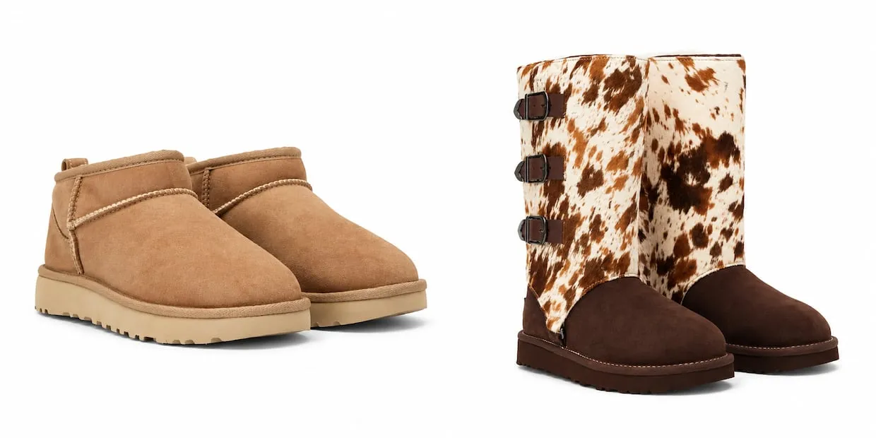 Las botas UGG destacan por su interior afelpado y su característico acabado de gamuza. Foto: Palacio de Hierro