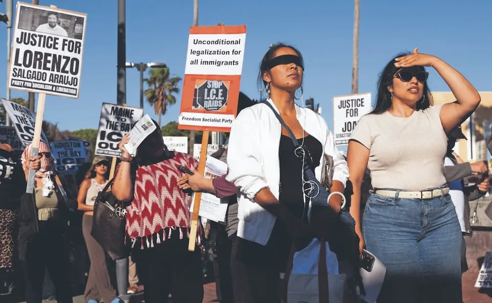Manifestantes contra ICE el 14 de julio pasado en San Francisco, California. Foto: Benjamin Fanjoy/ AFP