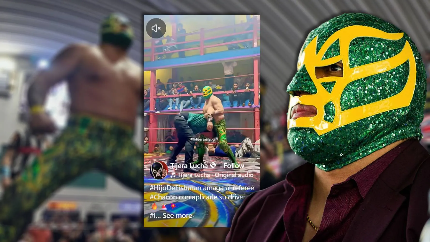 Hijo de Fishman amenaza con hacer ‘package piledriver’ a otro réferi tras la muerte de ‘Búho’