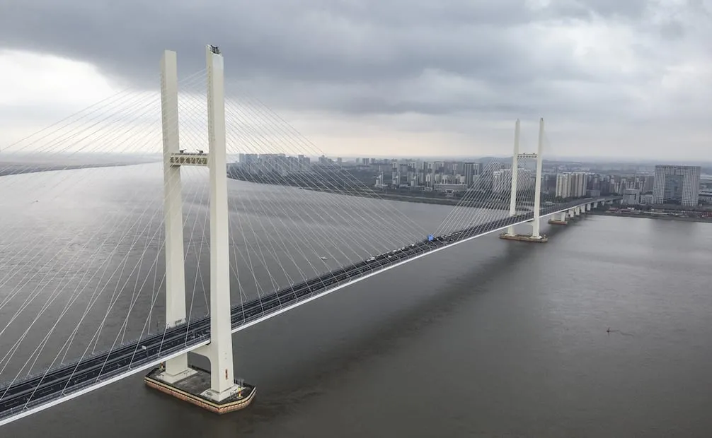 Vista del nuevo puente  del Río Yalu que conecta a Corea del Norte y China. Foto: Xinhua / Vía @XHNews