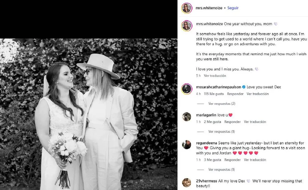 La hija de la actriz le dedicó unas emotivas palabras. Foto: Instagram.