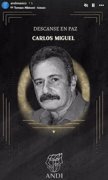 La Asociación Nacional de Intérpretes lamenta la muerte del actor  Carlos Miguel, recordado por su personaje de “El Poncho”.