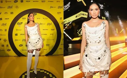 Eliot Awards 2026; el look de Galilea Montijo con un vestido de cadenas de perlas