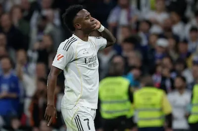 Un doblete de Vini Jr. le dio la victoria al Real Madrid en el derbi contra el Atlético de Madrid en LaLiga. (Foto: EFE)