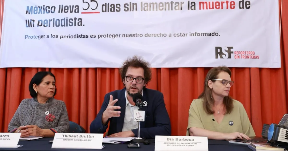 Reporteros Sin Fronteras alerta por falta de avances en protección a periodistas con Sheinbaum