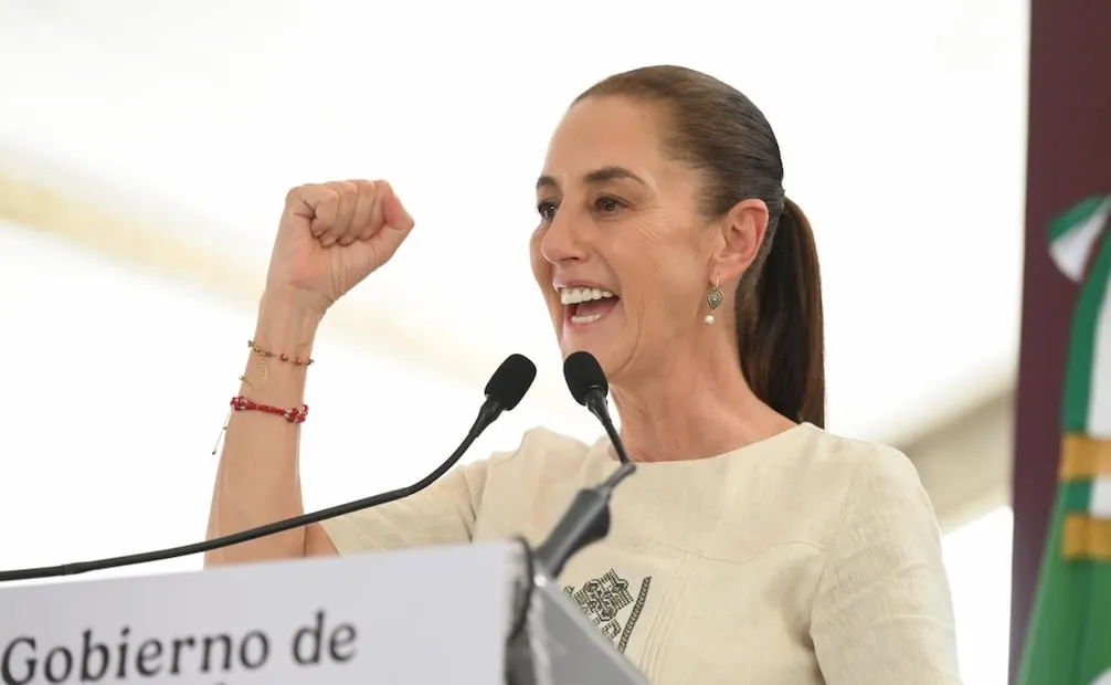 La presidenta de México, Claudia Sheinbaum, en Yucatán, el 17 de octubre de 2026. Foto: Presidencia de México