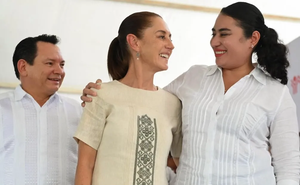 La presidenta de México, Claudia Sheinbaum, en Yucatán, el 17 de octubre de 2026. Foto: Presidencia de México
