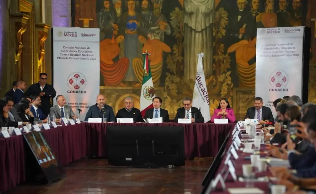 Firma del convenio de colaboración entre la Secretaría de Educación Pública (SEP) y la Asociación Nacional de Universidades e Instituciones de Educación (Anuies). Foto: X @ANUIES