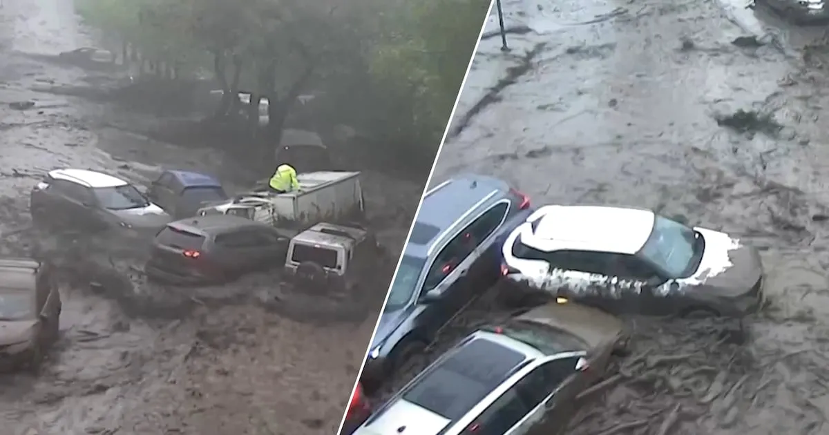 (VIDEOS) Aluvión en Chile: Ríos de lodo arrastran autos tras las históricas lluvias que azotan al país